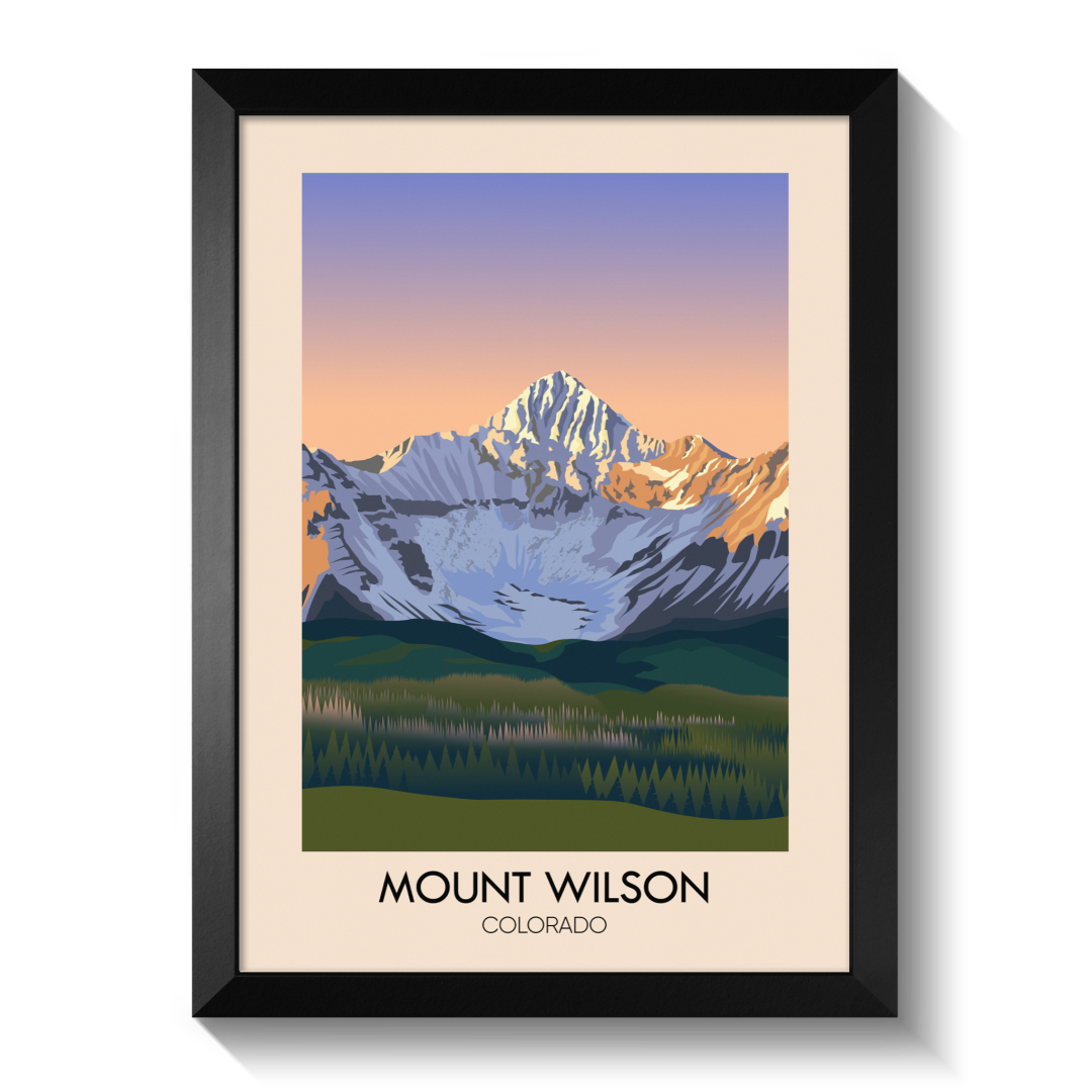 Mount Wilson Colorado USA Travel Poster