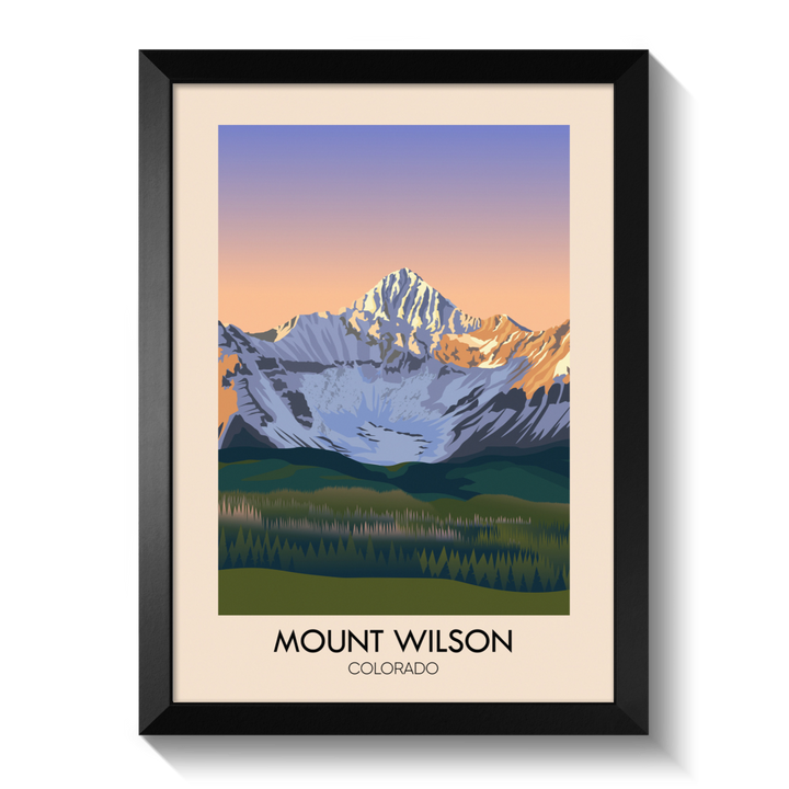 Mount Wilson Colorado USA Travel Poster