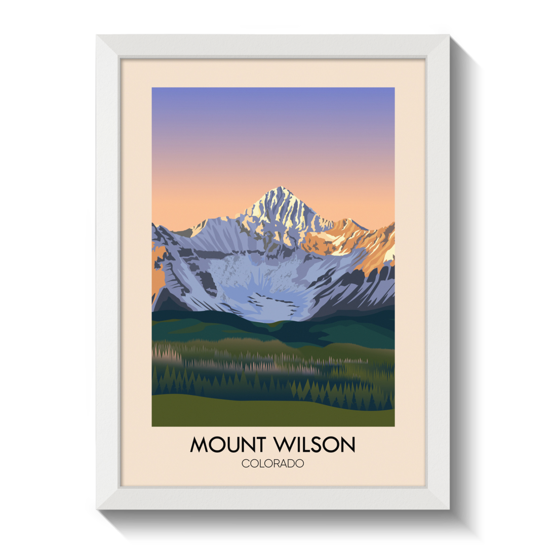 Mount Wilson Colorado USA Travel Poster