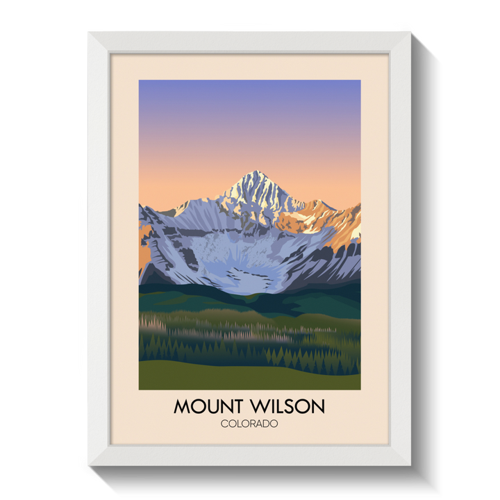 Mount Wilson Colorado USA Travel Poster