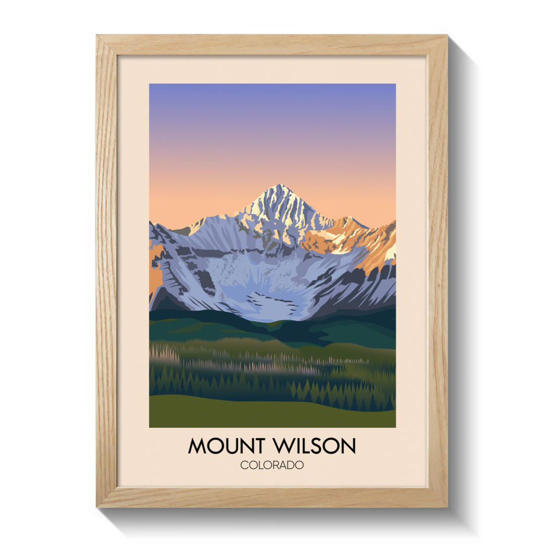 Mount Wilson Colorado USA Travel Poster