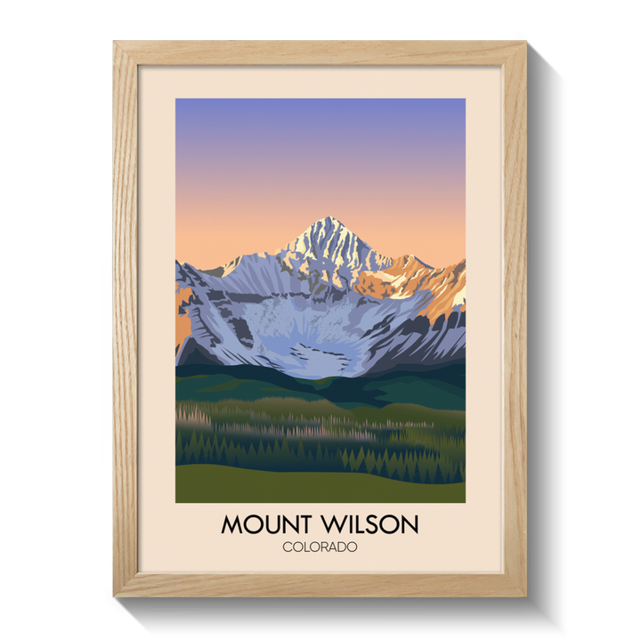 Mount Wilson Colorado USA Travel Poster