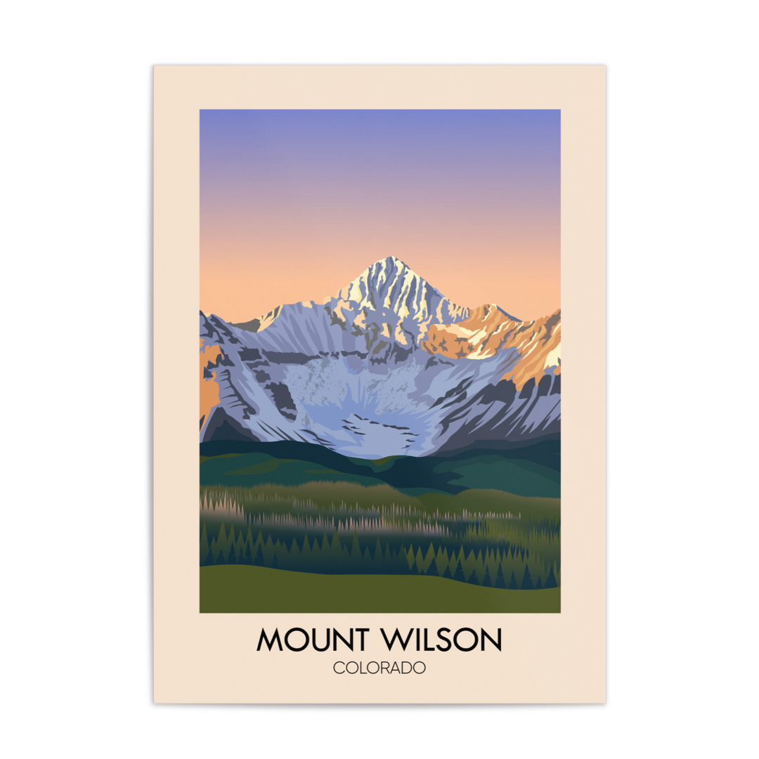 Mount Wilson Colorado USA Travel Poster