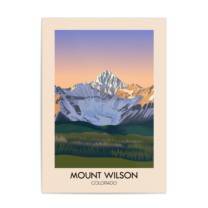 Mount Wilson Colorado USA Travel Poster