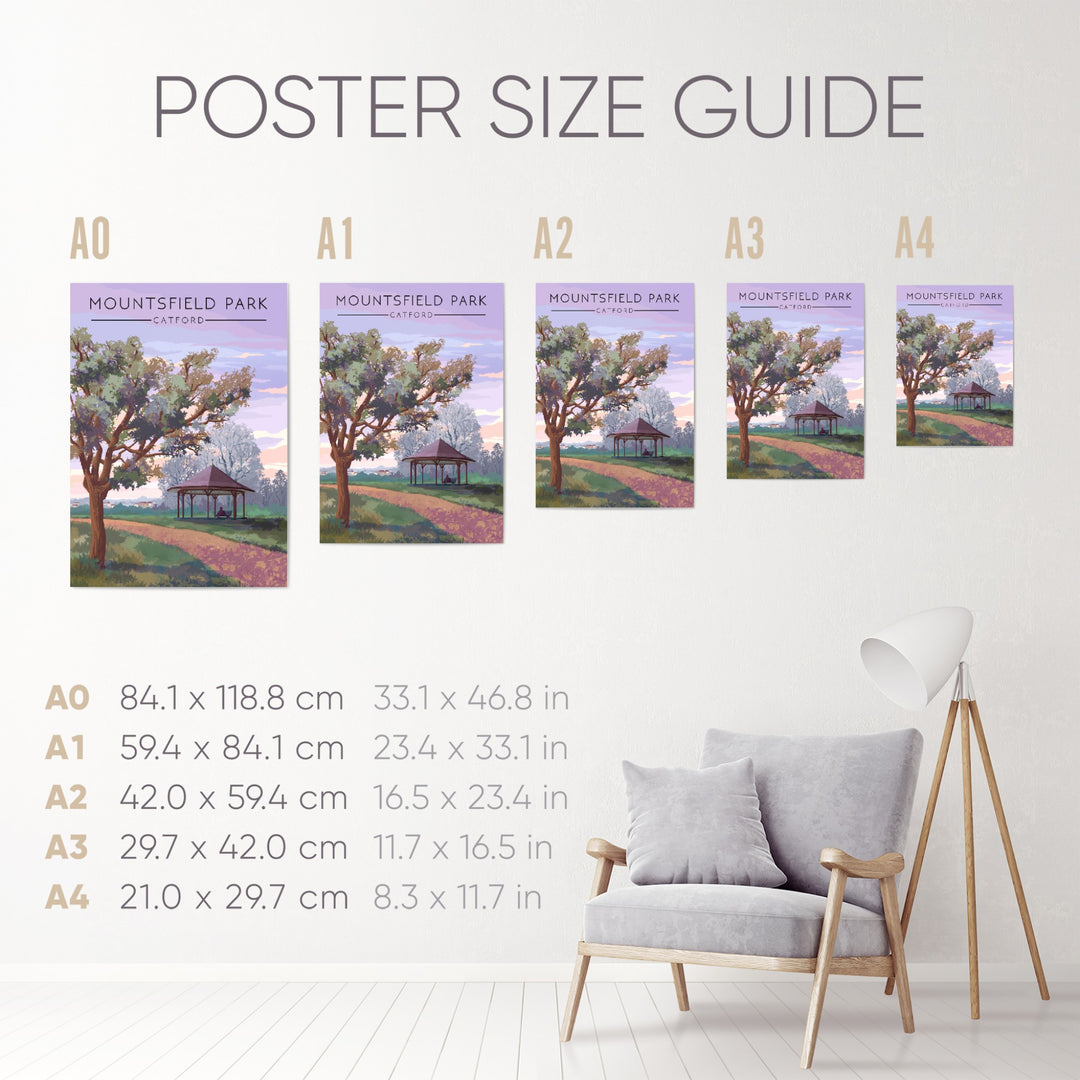 Mountsfield Park London Travel Poster