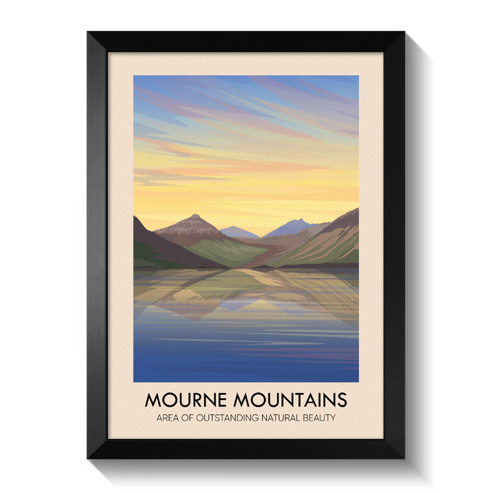 Mourne Mountains AONB Travel Poster