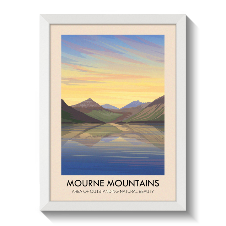 Mourne Mountains AONB Travel Poster