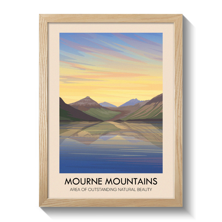 Mourne Mountains AONB Travel Poster