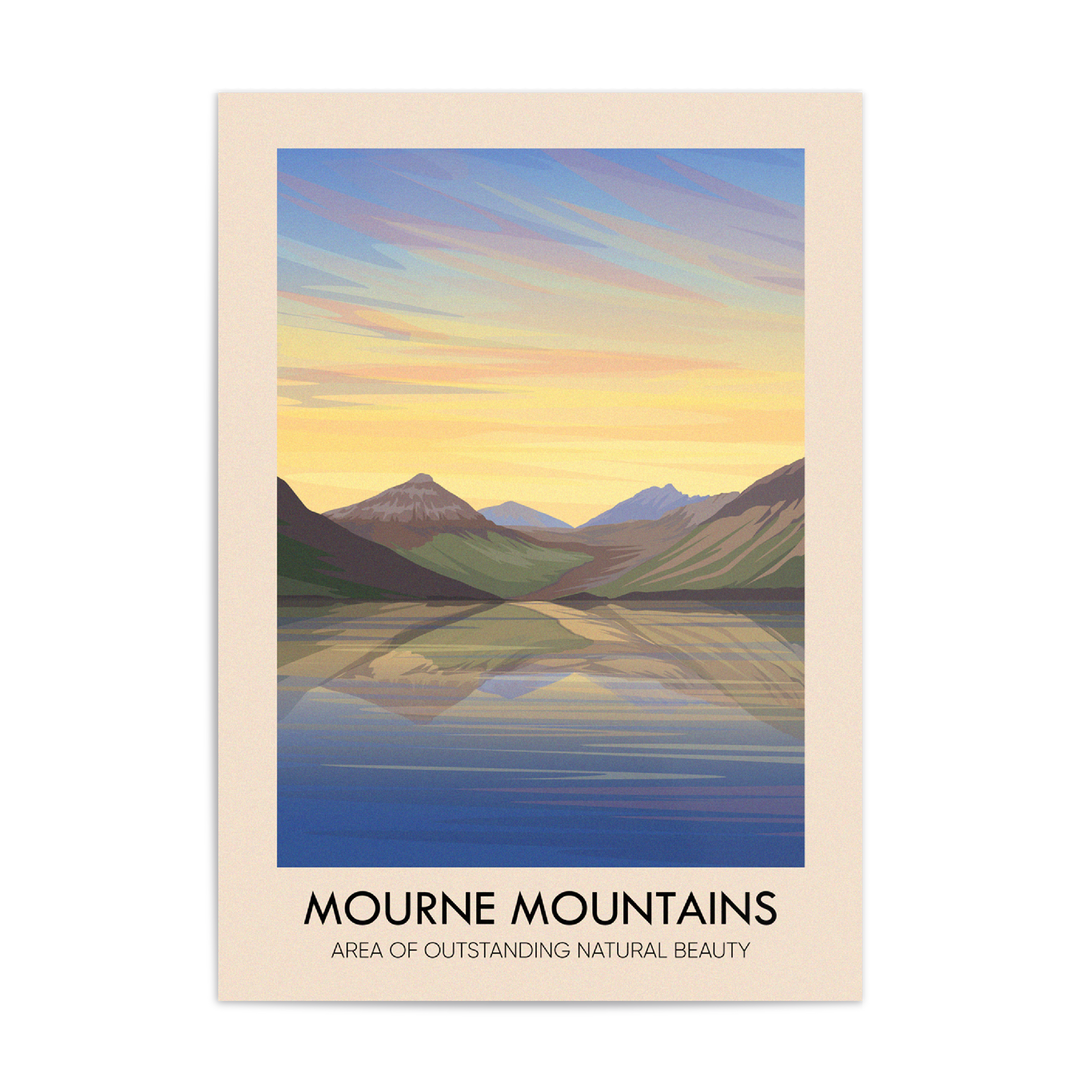 Mourne Mountains AONB Travel Poster