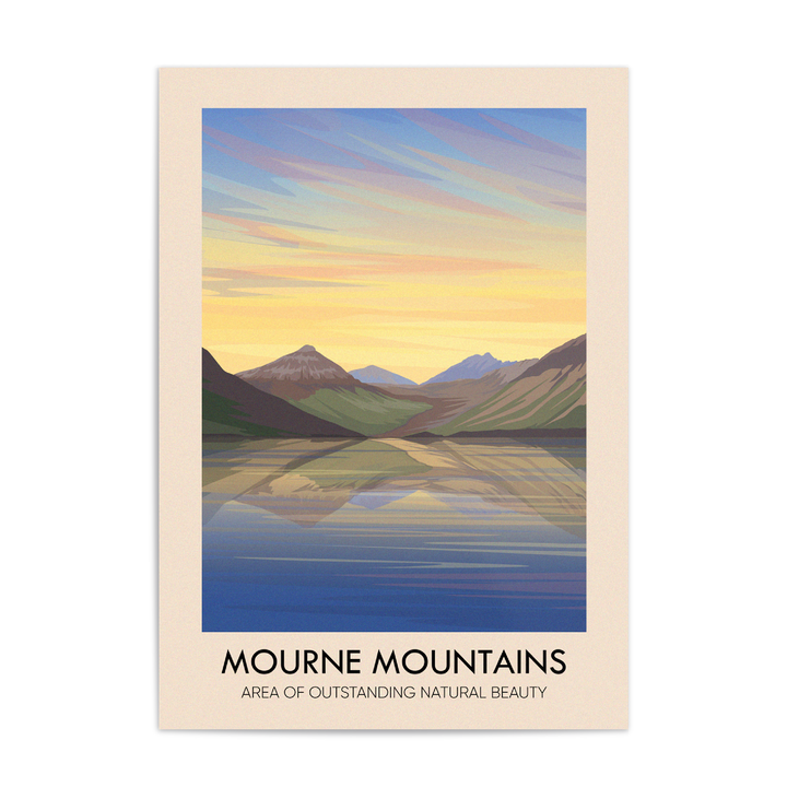 Mourne Mountains AONB Travel Poster