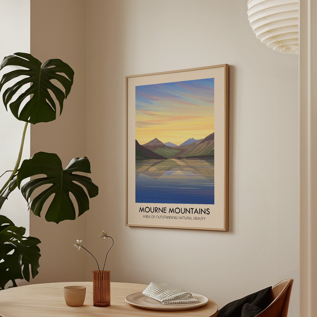 Mourne Mountains AONB Travel Poster
