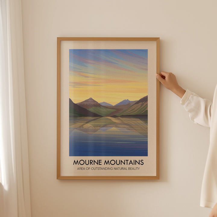 Mourne Mountains AONB Travel Poster