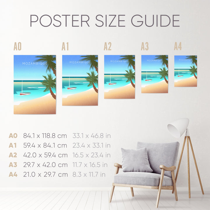 Mozambique Minimal Travel Poster