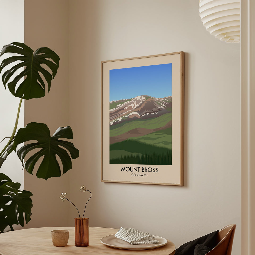 Mount Bross Colorado USA Travel Poster
