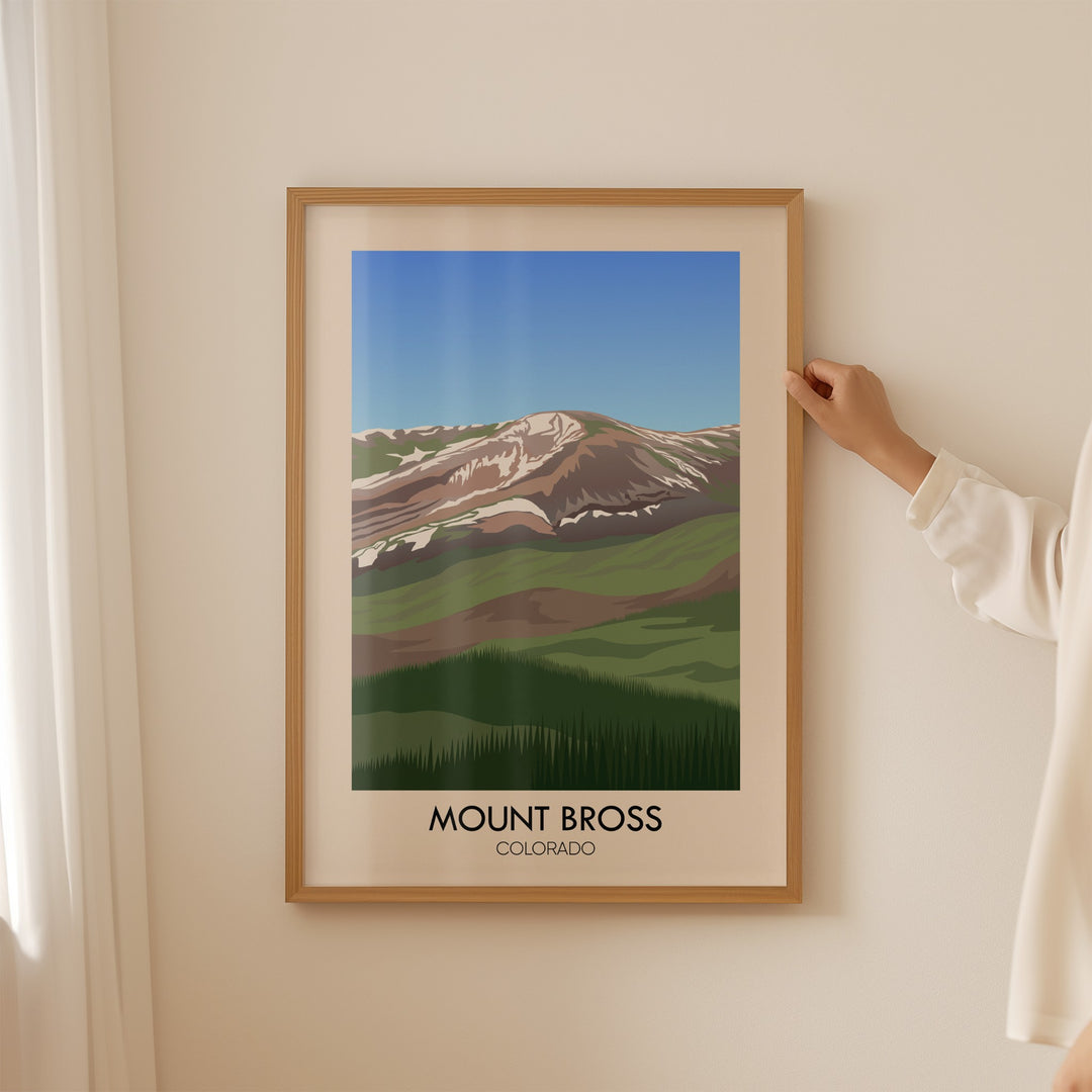 Mount Bross Colorado USA Travel Poster
