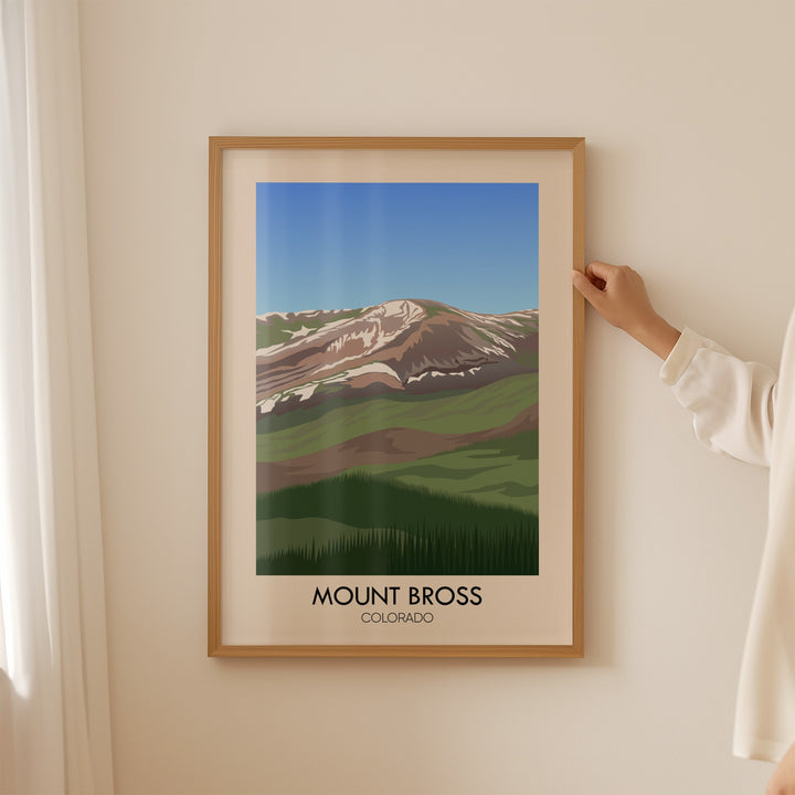 Mount Bross Colorado USA Travel Poster