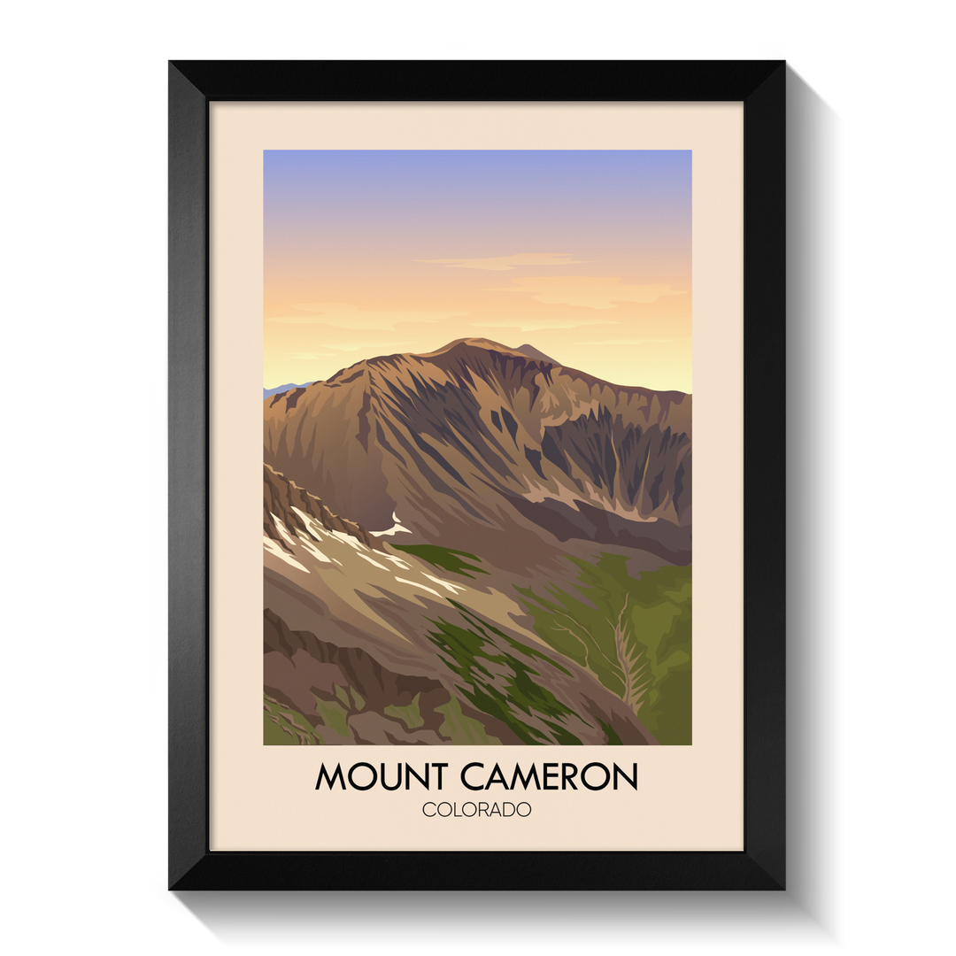 Mount Cameron Colorado USA Travel Poster