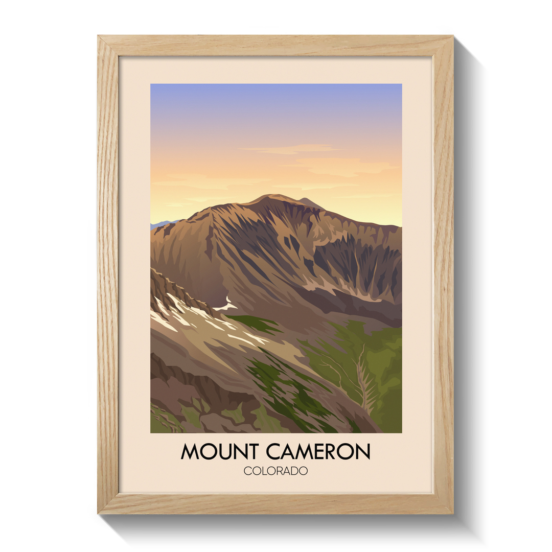 Mount Cameron Colorado USA Travel Poster