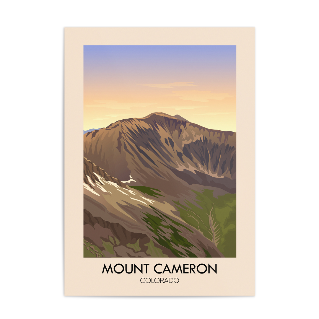 Mount Cameron Colorado USA Travel Poster