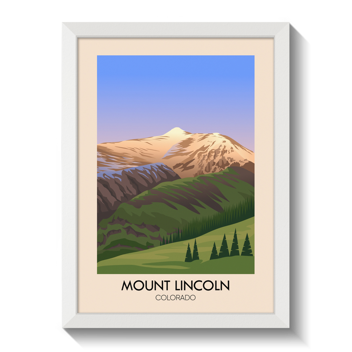 Mount Lincoln Colorado USA Travel Poster