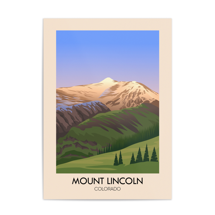 Mount Lincoln Colorado USA Travel Poster