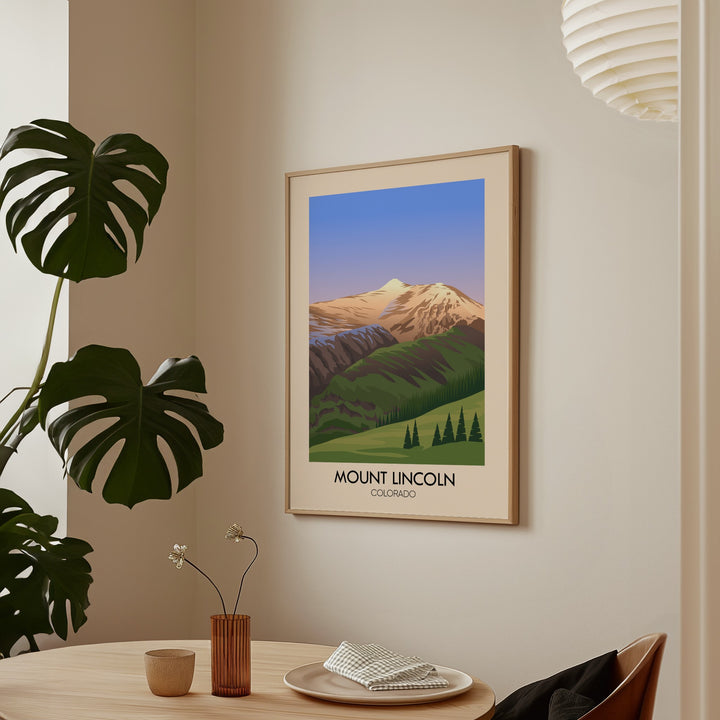 Mount Lincoln Colorado USA Travel Poster