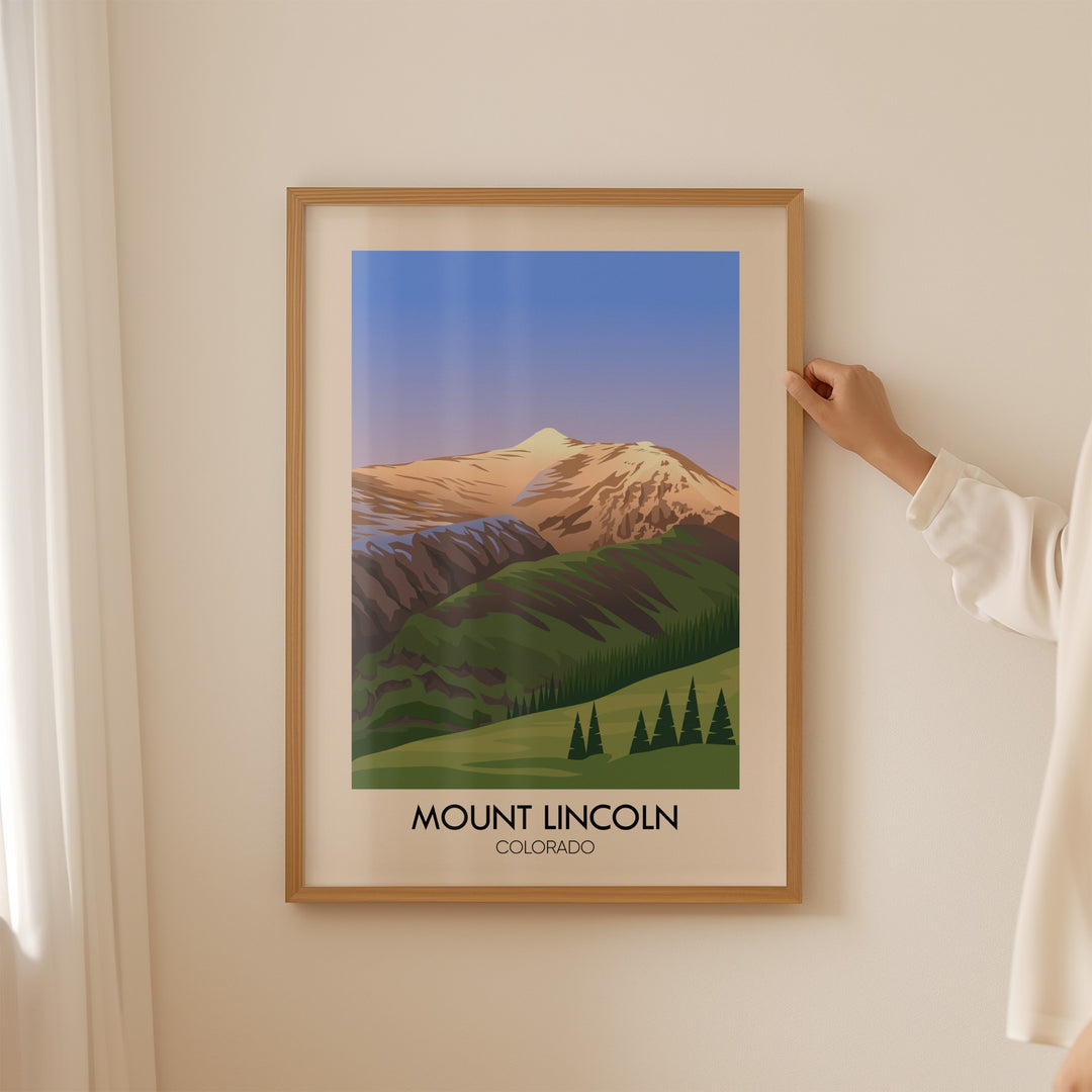 Mount Lincoln Colorado USA Travel Poster