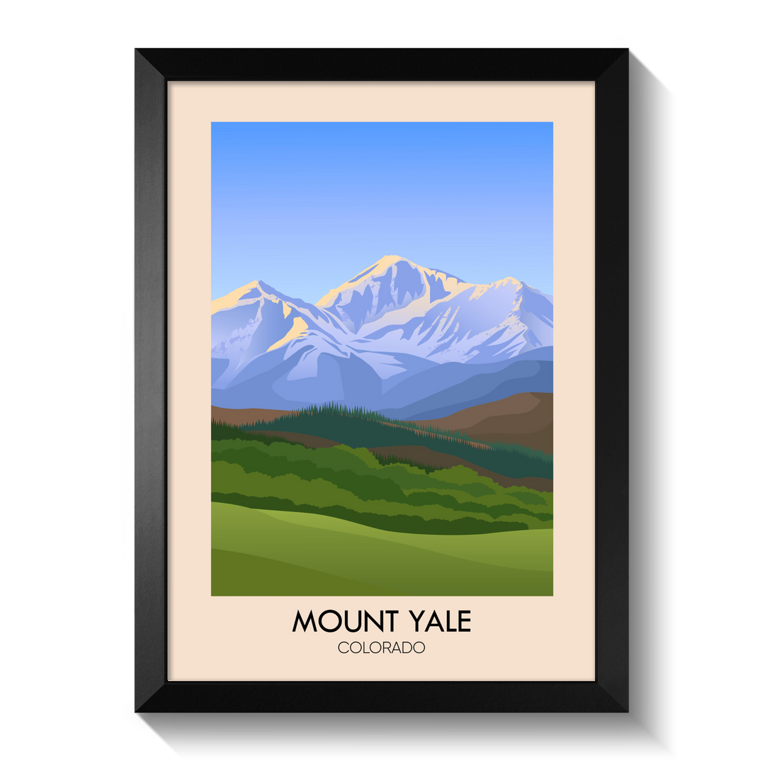 Mount Yale Colorado USA Travel Poster