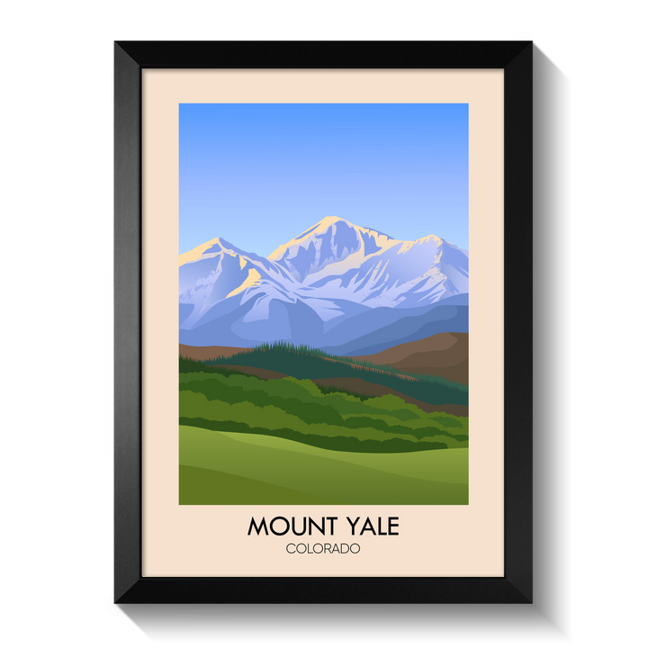 Mount Yale Colorado USA Travel Poster
