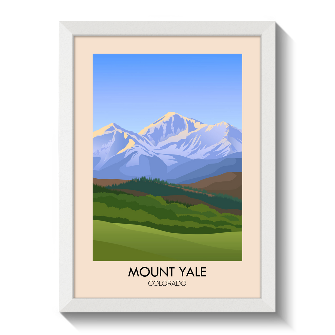 Mount Yale Colorado USA Travel Poster