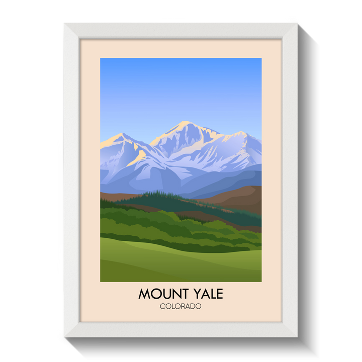 Mount Yale Colorado USA Travel Poster