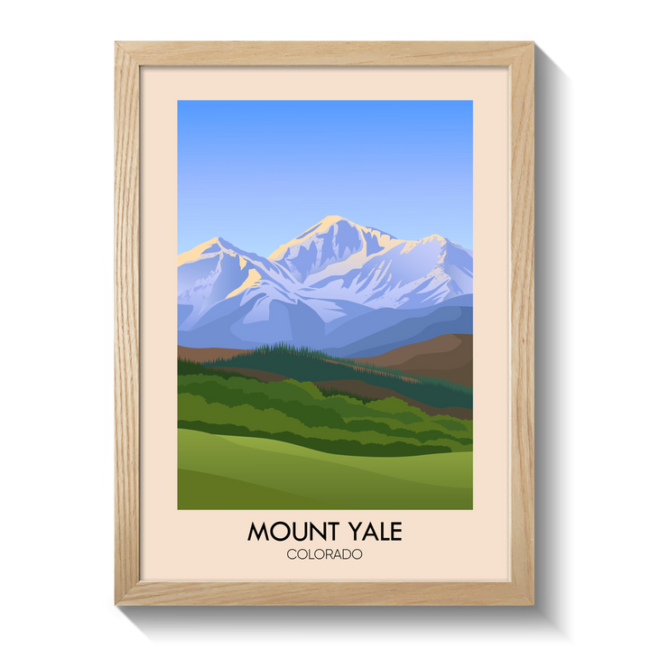 Mount Yale Colorado USA Travel Poster