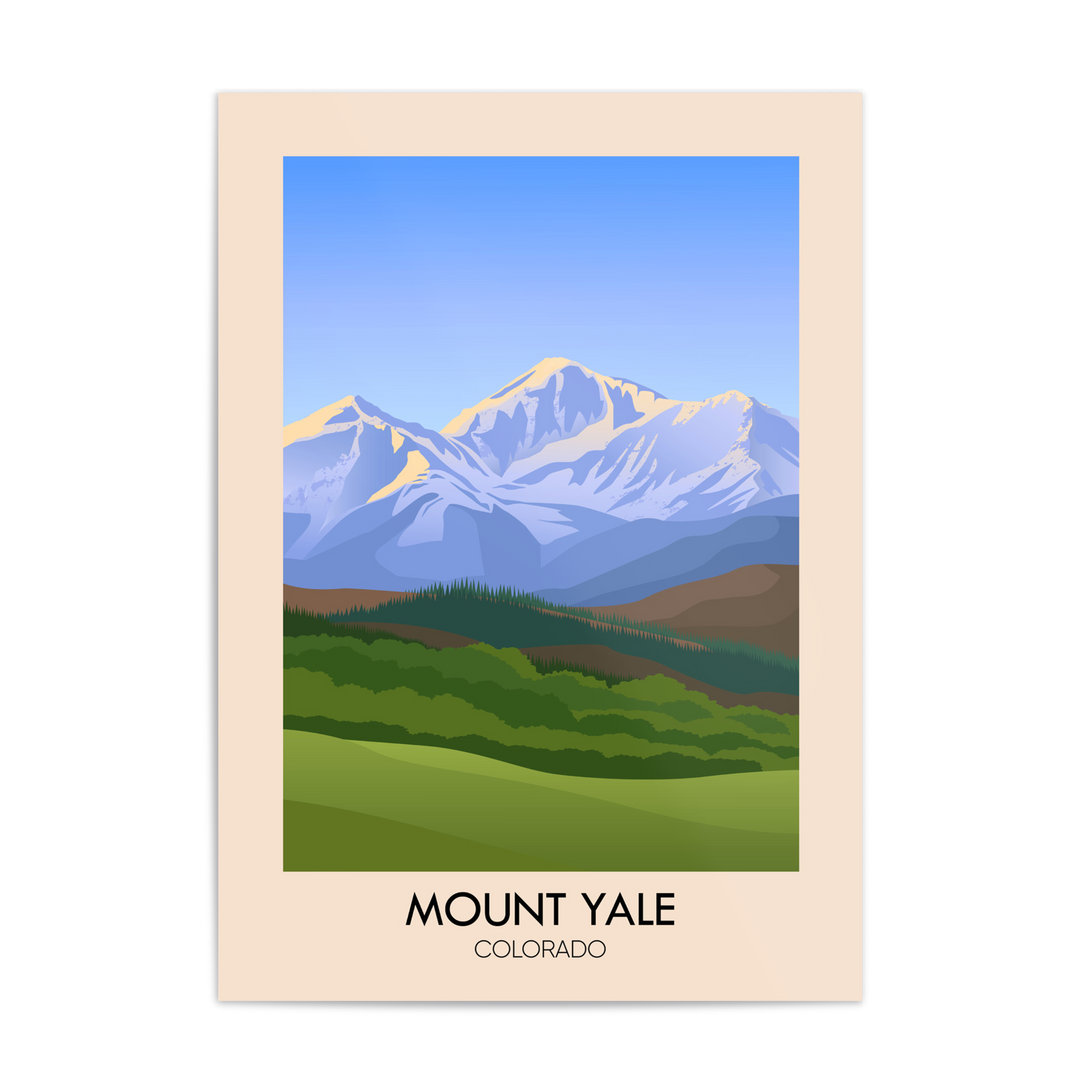 Mount Yale Colorado USA Travel Poster