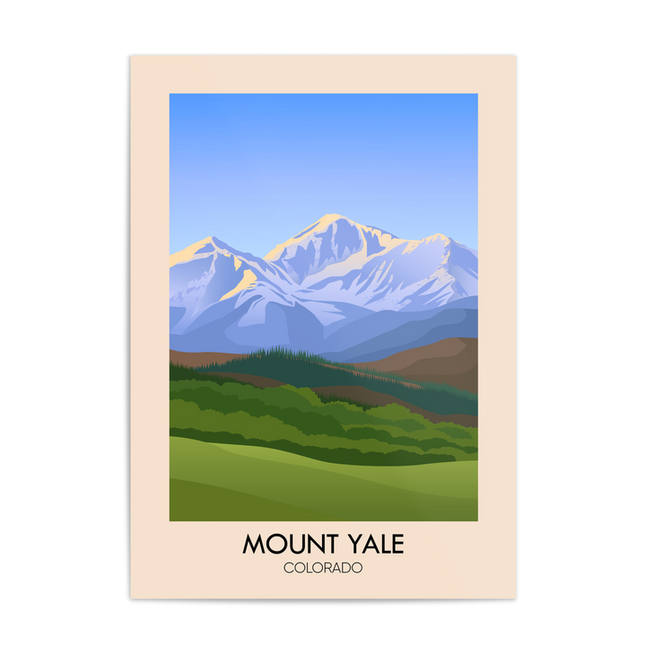 Mount Yale Colorado USA Travel Poster