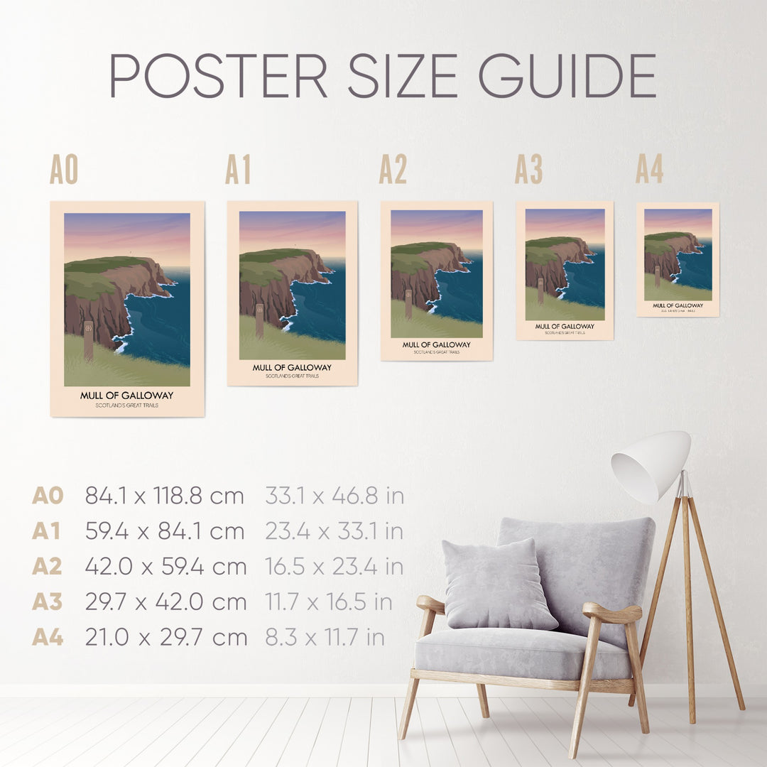 Mull of Galloway Scotland's Great Trails Poster