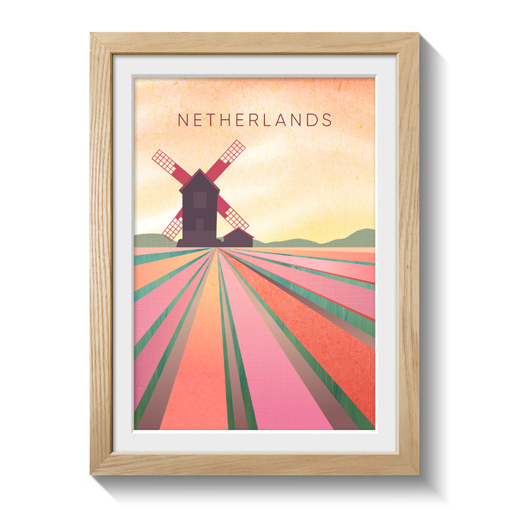 Netherlands Minimal Travel Poster