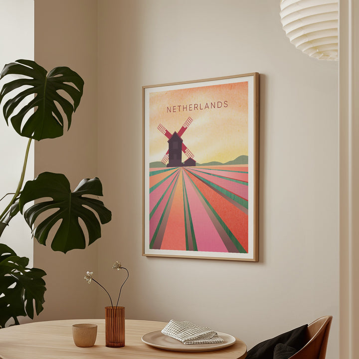Netherlands Minimal Travel Poster