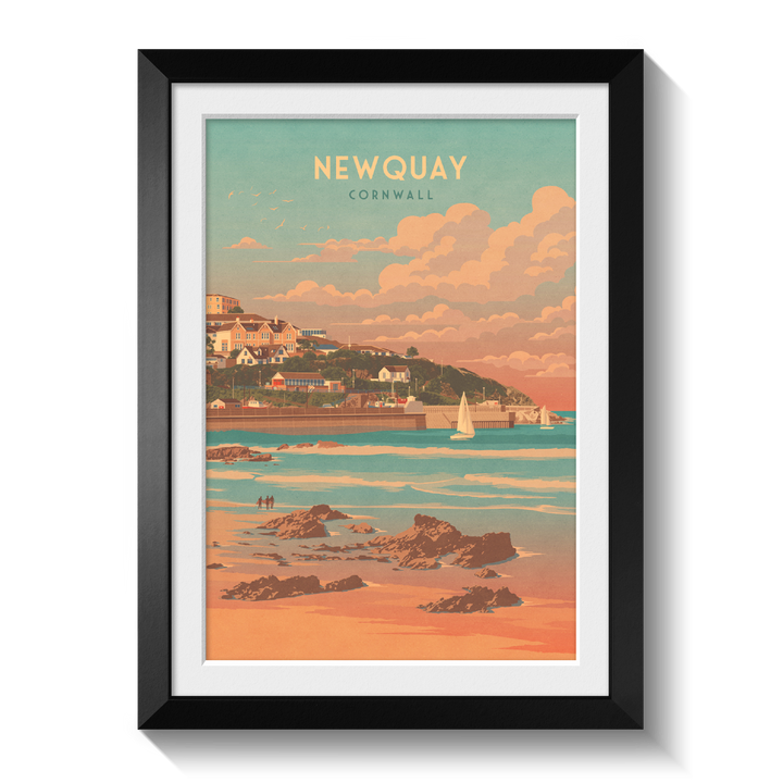 Newquay Cornwall Travel Poster