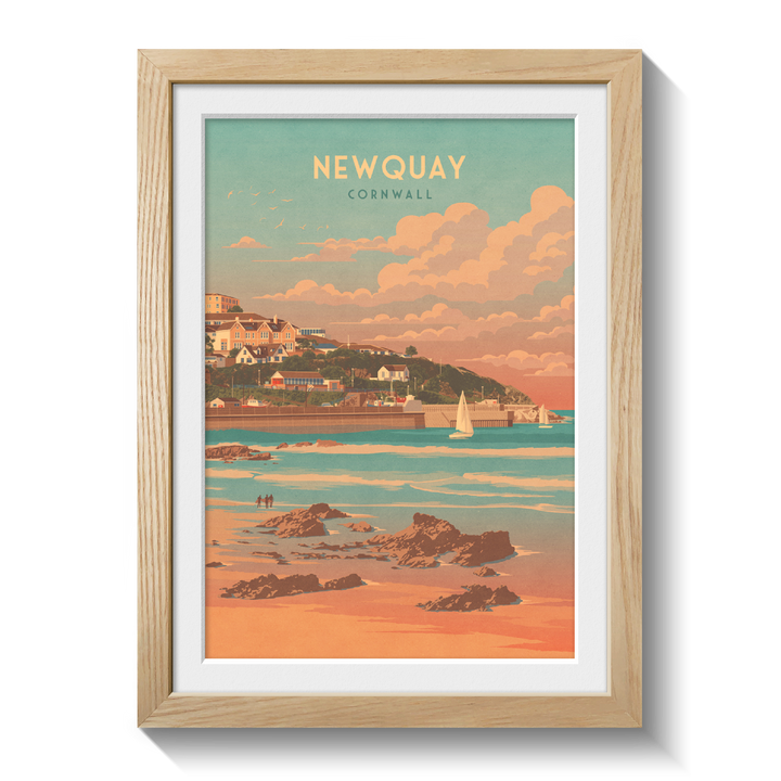 Newquay Cornwall Travel Poster