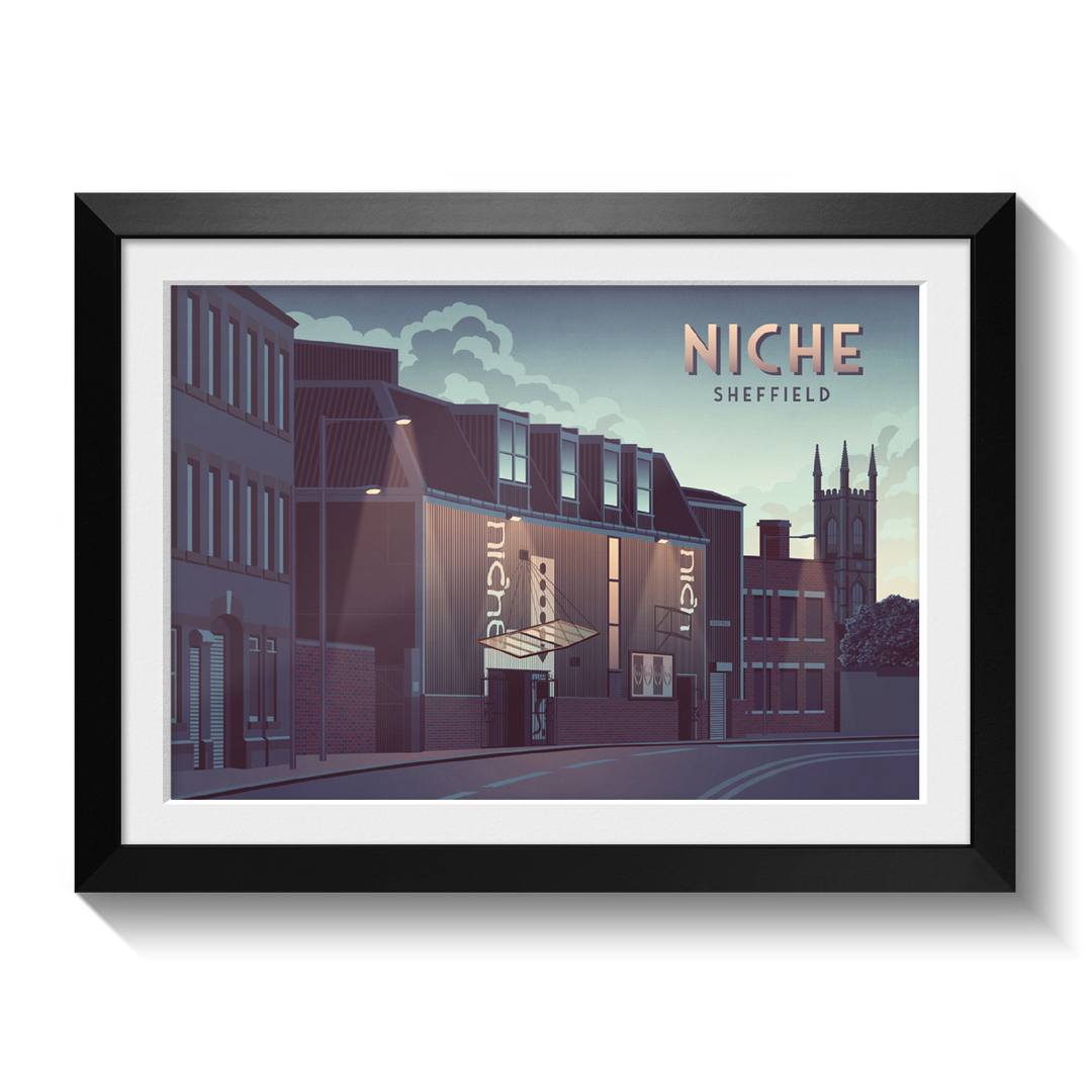 Niche Nightclub Sheffield Travel Poster