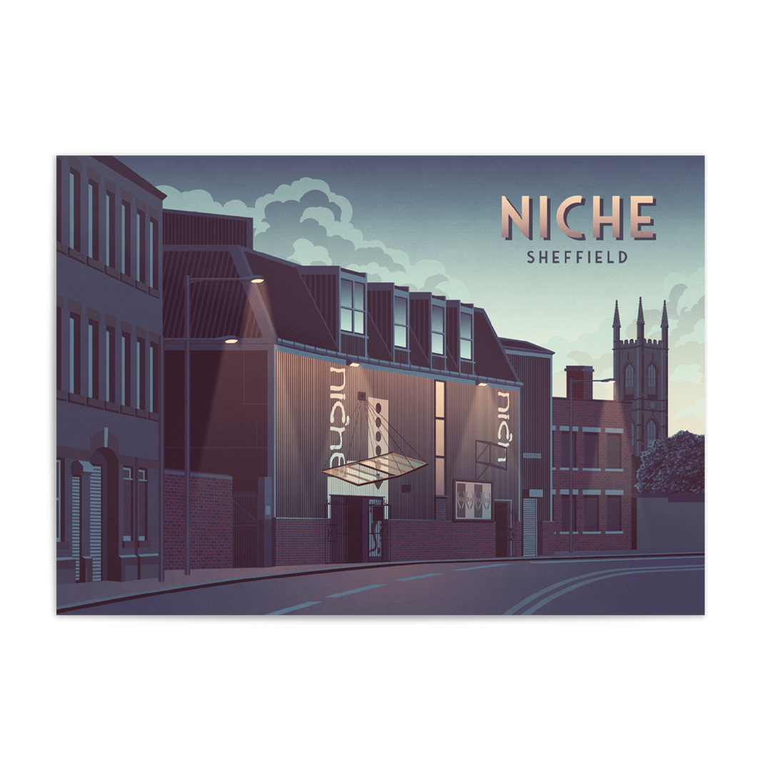 Niche Nightclub Sheffield Travel Poster