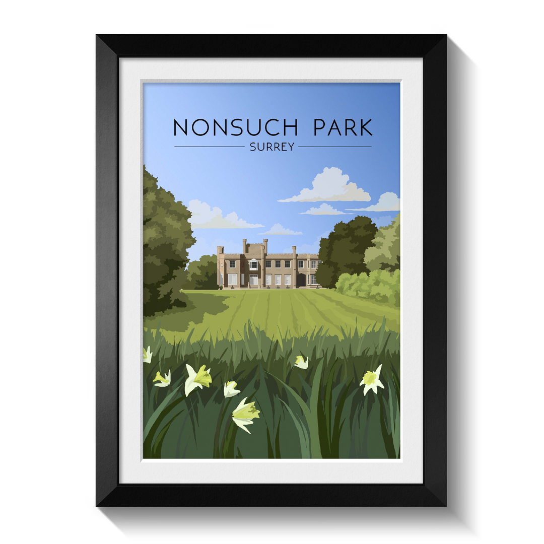 Nonsuch Park Surrey Travel Poster