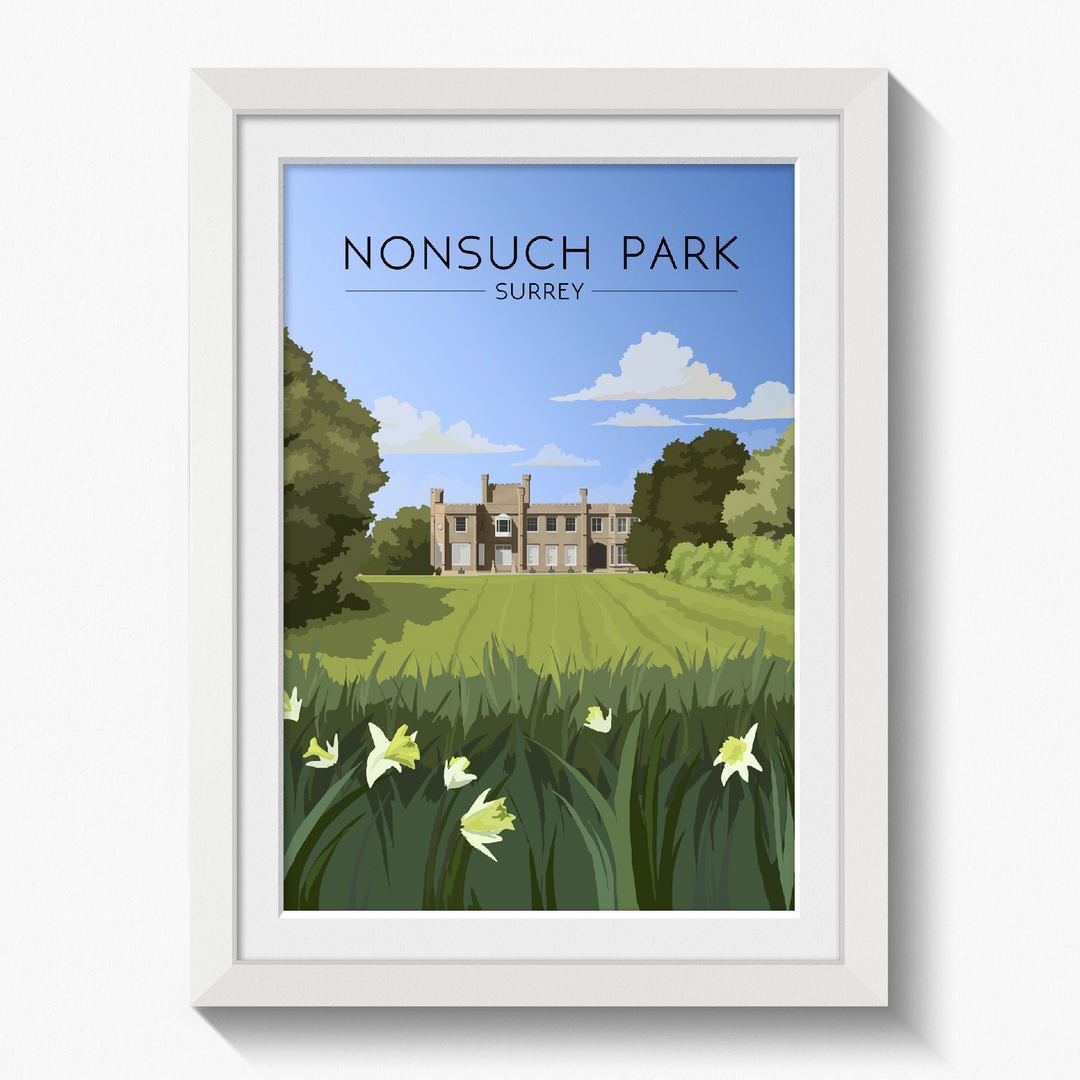 Nonsuch Park Surrey Travel Poster
