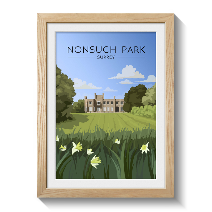 Nonsuch Park Surrey Travel Poster