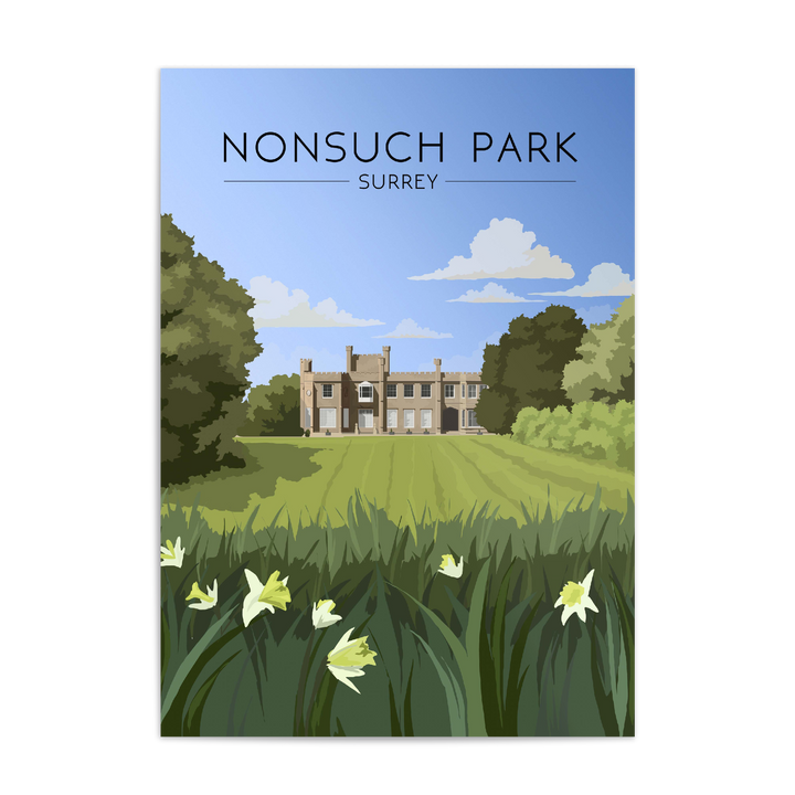 Nonsuch Park Surrey Travel Poster