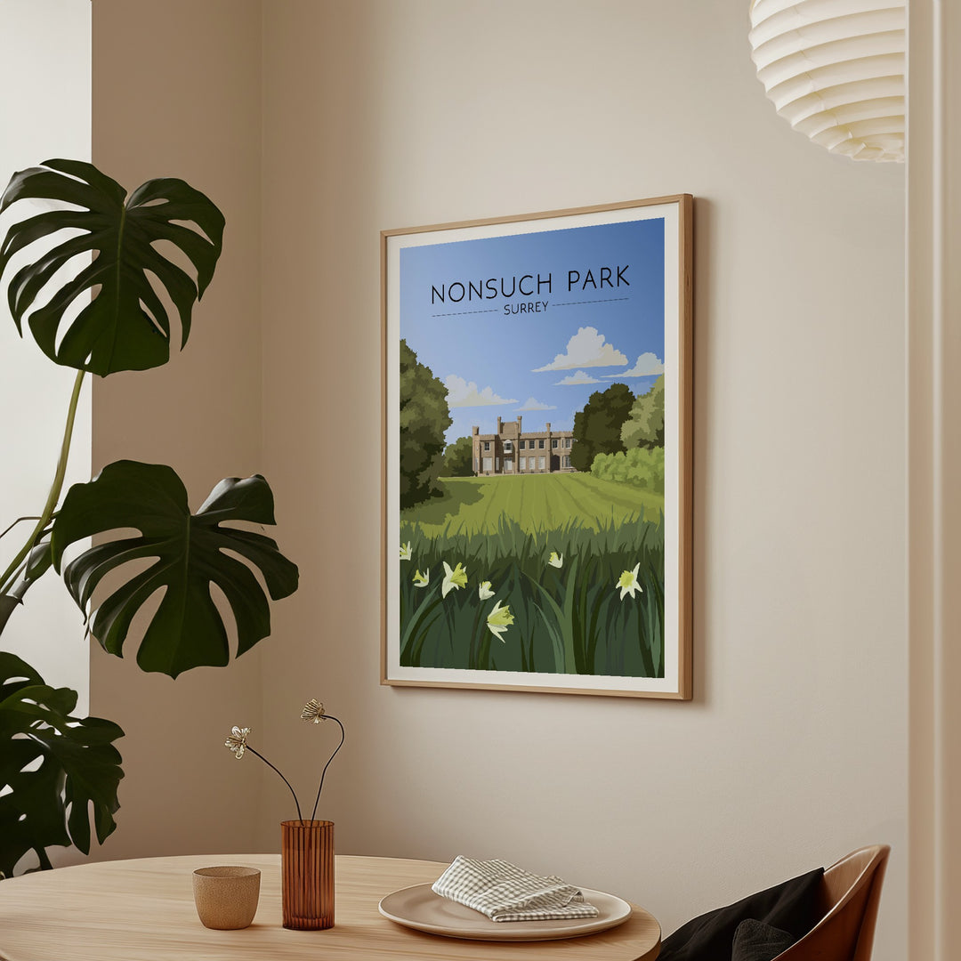 Nonsuch Park Surrey Travel Poster
