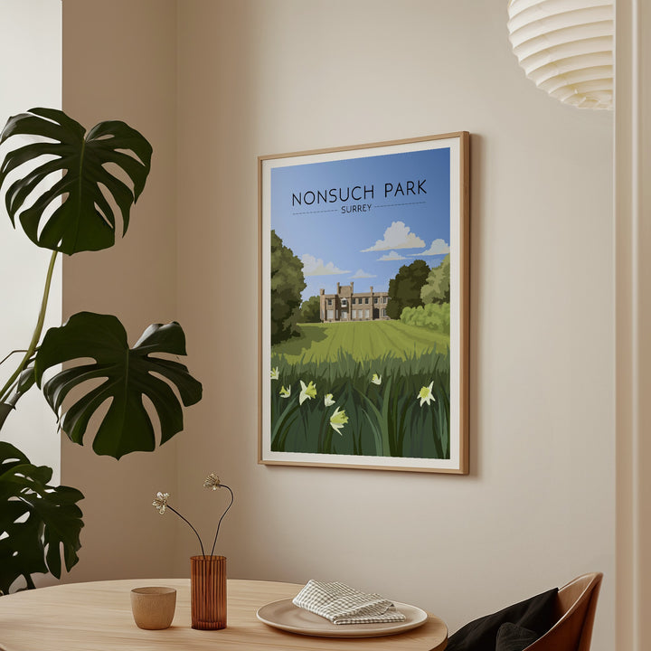 Nonsuch Park Surrey Travel Poster