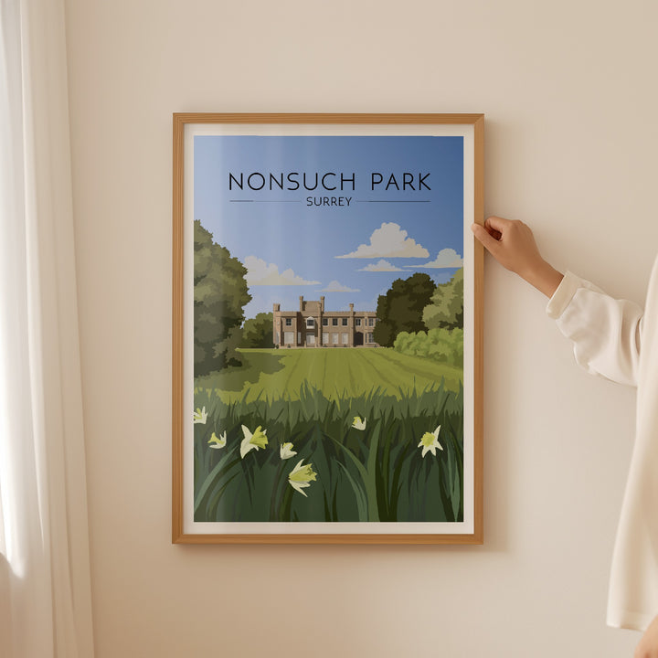Nonsuch Park Surrey Travel Poster