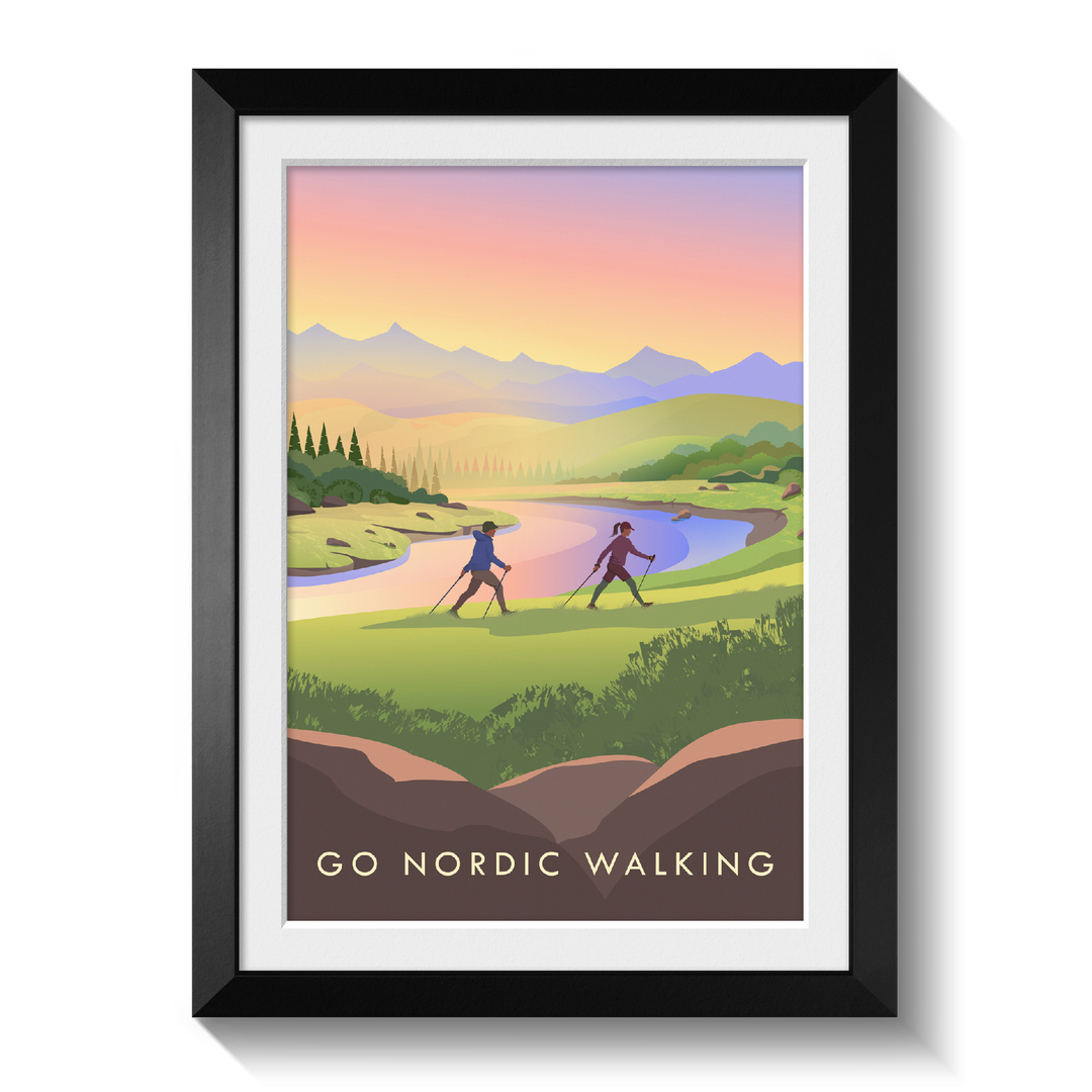Go Nordic Walking Travel Poster
