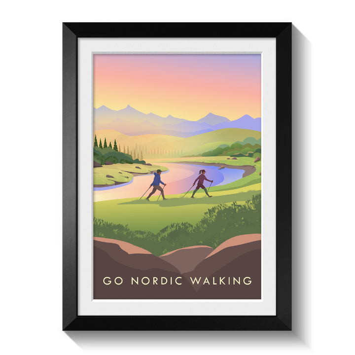Go Nordic Walking Travel Poster
